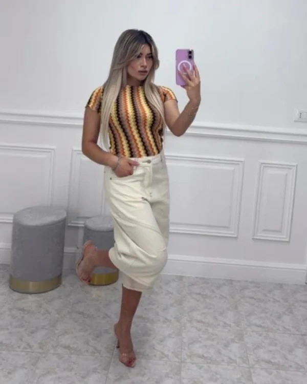 Bermuda baggy beige